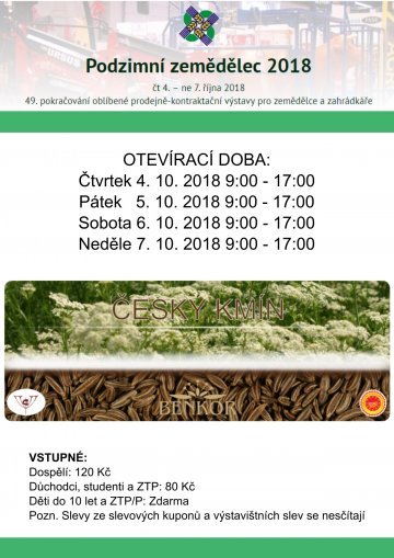 PODZIMNÍ ZEMĚDĚLEC 2018
