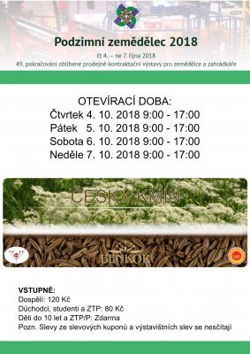 PODZIMNÍ ZEMĚDĚLEC 2018